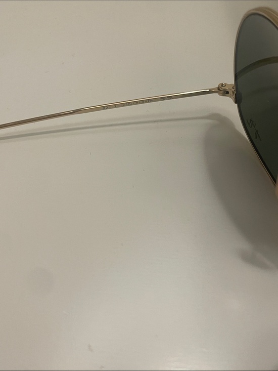 Ray-Ban Gold Frame Sunglasses with Dark Green Lenses